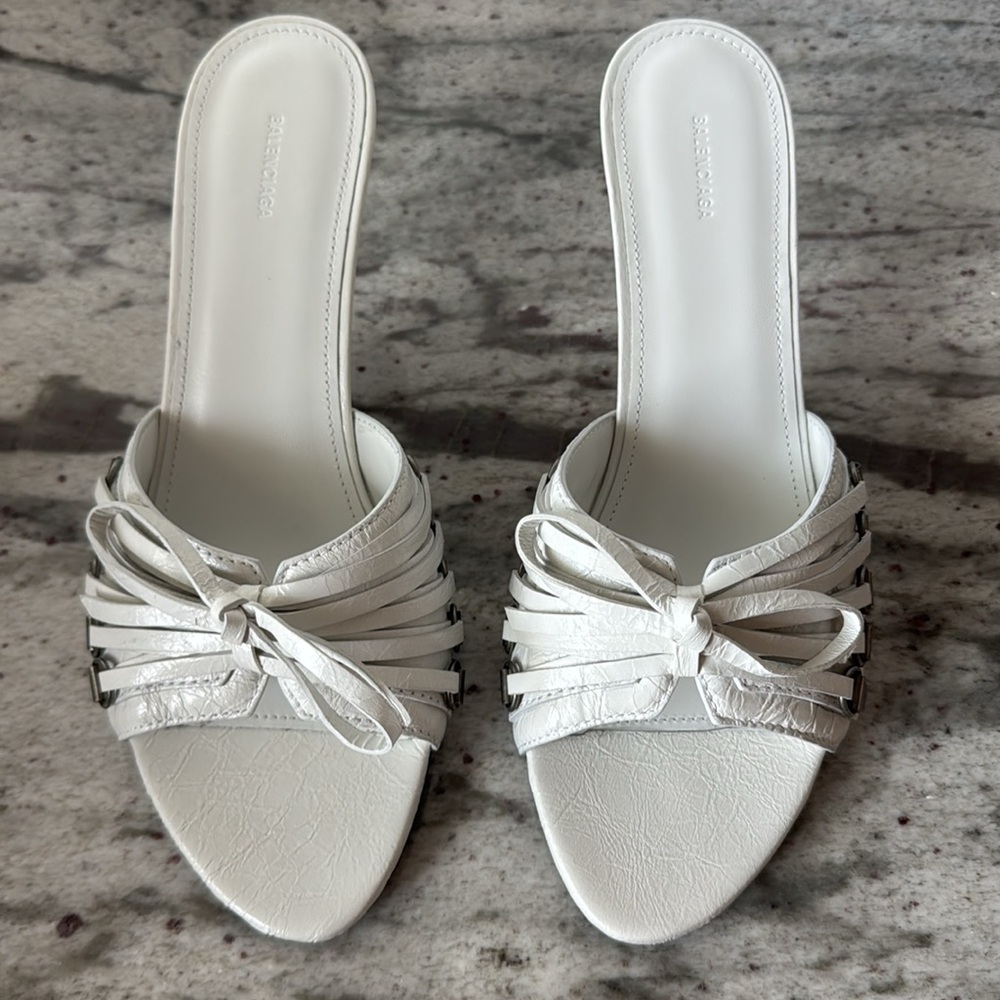 NWT Authentic Balenciaga Cagole Slide Lace-Up Sandals